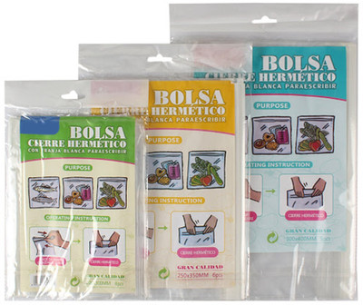 

HOKIPO REUSABLE Clear Transparent Zip Lock Bags with Write On Panels - VALUE PACK - 5 Large + 6 Medium + 8 Small Plastic Storage Pouch(Pack of 3)