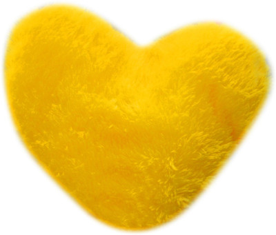 Casotec Heart Pillow Cushion Stuffed Soft Plush Toy Soft - 28 cm(Yellow)