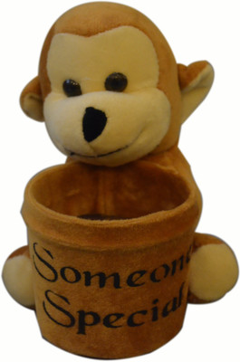 

Mamta Enterprises Monkey Pen stand - 10 cm(Brown)