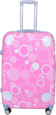

PRAGEE POLLYCARBONATE SUITCASE EXCLUSIVE  INCHES PRINTED HARD SHELL Check-in Luggage -  inch(Pink