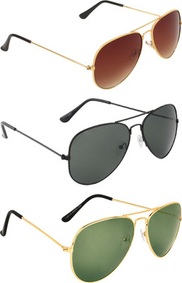 Zyaden Aviator, Aviator, Aviator Sunglasses(For Men & Women, Brown, Black, Green) Zyaden Aviator, Aviator, Aviator Sunglasses(For Men & Women, Brown, Black, Green)