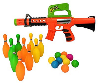 

Tiny's World Ping Pong Gun With Bowling Competition Game(Multicolor)