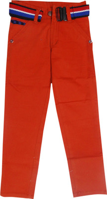AD & AV Regular Fit Boys Orange Trousers