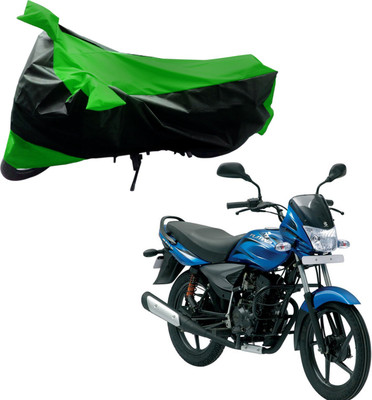 Purpleheart Two Wheeler Cover for Bajaj(Platina 100 DTS-i, Black, Green)
