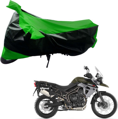 Purpleheart Two Wheeler Cover for Triumph(Tiger 800 XCA, Black, Green)
