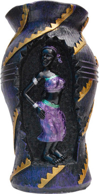 

Oyedeal African Tribal Lady GFT635 Polyresin Vase(8 inch, Multicolor)