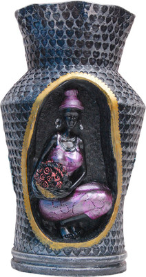 

Oyedeal African Tribal Lady GFT641 Polyresin Vase(8.5 inch, Multicolor)