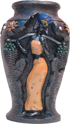 

Oyedeal African Tribal Lady GFT629 Polyresin Vase(8 inch, Multicolor)