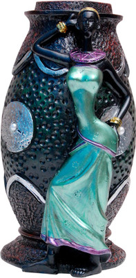 

Oyedeal African Tribal Lady GFT642 Polyresin Vase(8 inch, Multicolor)
