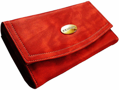 

SAMCO FAS Girls Red Artificial Leather Wallet(10 Card Slots)