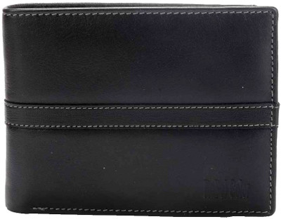 

Rebel Color Men Black Genuine Leather Wallet(5 Card Slots)