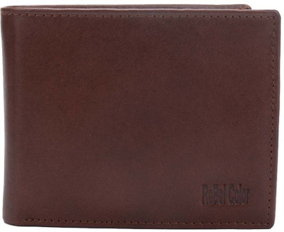 

Rebel Color Men Brown Genuine Leather Wallet(10 Card Slots)