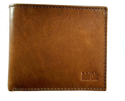 

Rebel Color Men Tan Genuine Leather Wallet(12 Card Slots)