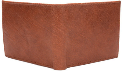 

Rebel Color Men Tan Genuine Leather Wallet(10 Card Slots)