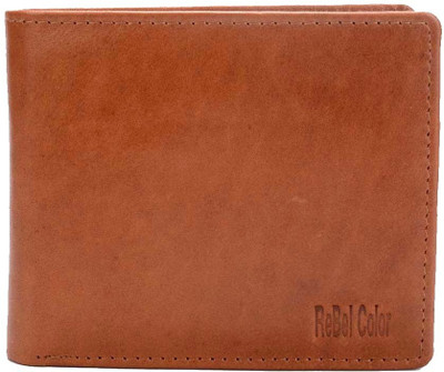 

Rebel Color Men Tan Genuine Leather Wallet(9 Card Slots)