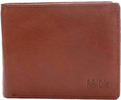 

Rebel Color Men Tan Genuine Leather Wallet(10 Card Slots)