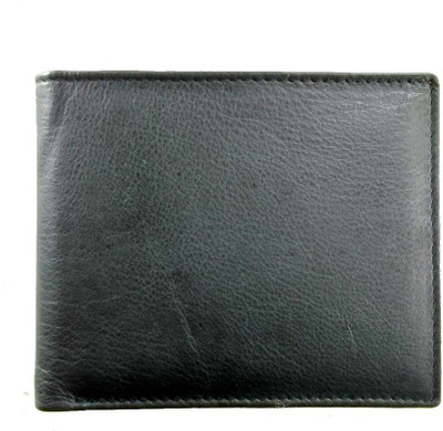 

Rebel Color Men Black Genuine Leather Wallet(5 Card Slots)