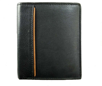 

Rebel Color Men Black Genuine Leather Wallet(8 Card Slots)