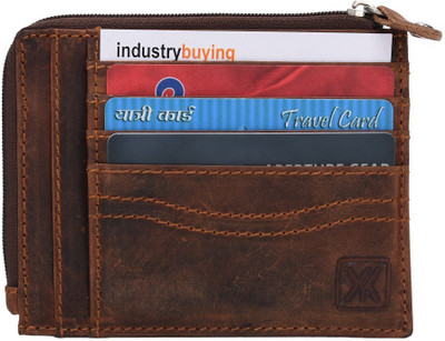 

Yark Men Brown Genuine Leather Card Holder(8 Card Slots)