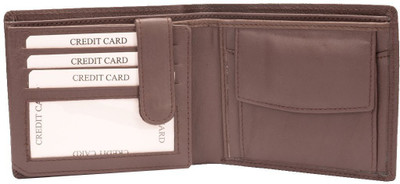 

Rebel Color Men Brown Genuine Leather Wallet(10 Card Slots), Dark chocolate brown