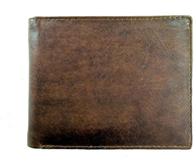 

Rebel Color Men Brown Genuine Leather Wallet(9 Card Slots)
