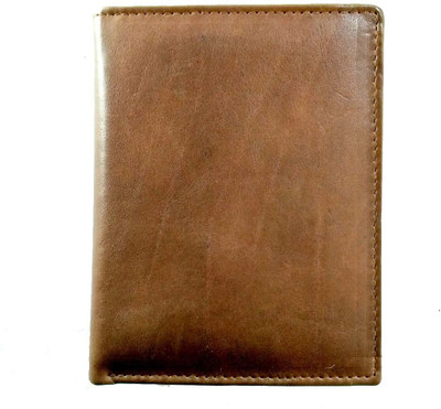 

Rebel Color Men Tan Genuine Leather Wallet(9 Card Slots)