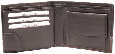 

Rebel Color Men Black Genuine Leather Wallet(8 Card Slots)
