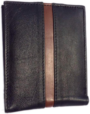 

FRIENDS & COMPANY Men Black, Brown Genuine Leather Wallet(8 Card Slots)