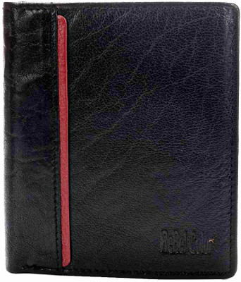 

Rebel Color Men Black Genuine Leather Wallet(7 Card Slots)