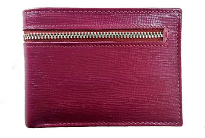 

Rebel Color Men Pink Genuine Leather Wallet(5 Card Slots)