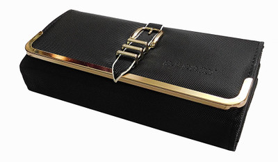 

SAMCO FAS Girls Black Canvas Wallet(10 Card Slots)