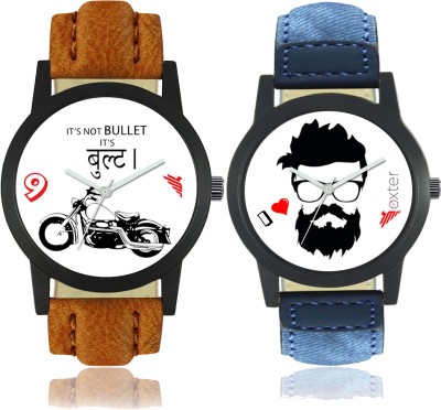 Shivam Retail FX-M-406-407 Foxter Attractive Dial Color And Designer Leather Strap Limited Adition Pack Of 2 Watch  - For Men   Watches  (Shivam Retail)