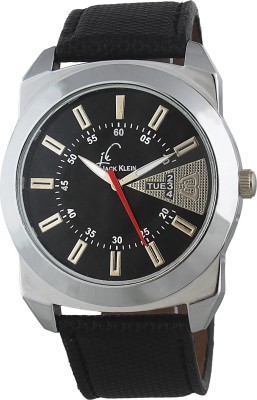 Jack Klein Trendy Black Dial Strap Quartz Watch  - For Men   Watches  (Jack Klein)