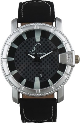 Jack Klein Black Round Dial Strap Elegant Quartz Watch  - For Men   Watches  (Jack Klein)