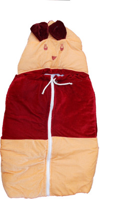 CHHOTE SAHEB ZIPPER CARRY BAG KH0072 crib(POLYPHIL, VELVET, marron, Peach)