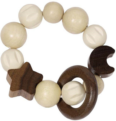 

Goki Touch ring elastic moon and star Rattle(Brown)