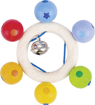 

Goki Touch ring rainbow pearls Rattle(Multicolor)