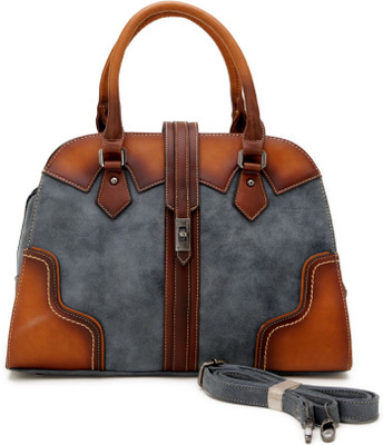 

VAJERO Blue & Brown Patchwork Handbag for Women Shoulder Bag(Blue, 4 L)