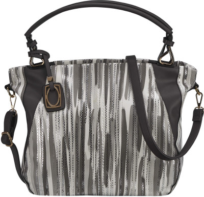 

VAJERO White & Grey Large Handbag for Women Shoulder Bag(White, 6 L)