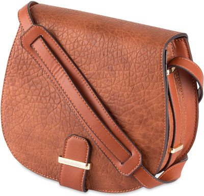 

VAJERO Brown Textured Sling Bag for Women Sling Bag(Brown, 3 L)