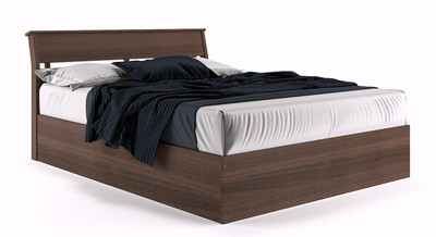 

Urban Ladder Myers Box Storage Bed Engineered Wood Queen Bed With Storage(Finish Color - Walnut)