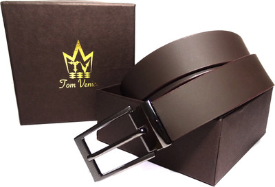 

Tom Venice Men & Women Formal, Casual, Evening Brown Genuine Leather Belt, Matte brown