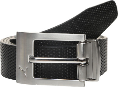 

Puma Men Casual Black Genuine Leather Reversible Belt, Black-white