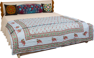 

Chaman Handicrafts Self Design Queen Comforter(Microfiber, Multicolor)
