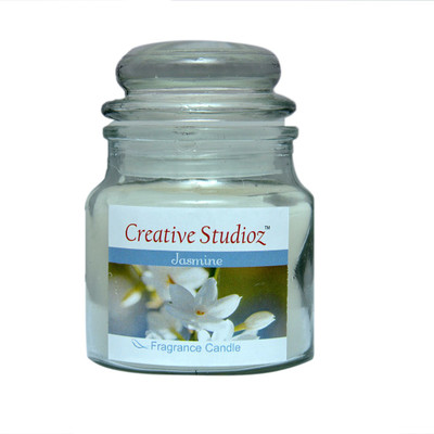 

Creative Studioz Jar Candle Candle(White, Pack of 1)