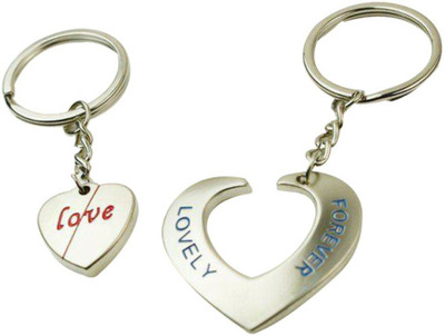 

Anishop Love You Forever Couple Heart Key Chain(Multicolor)