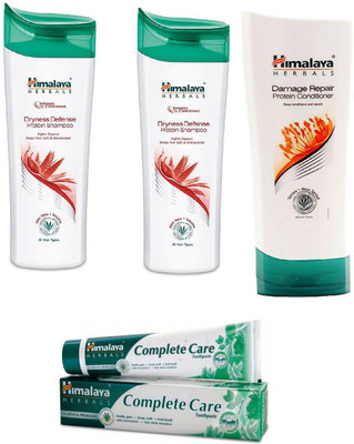 

Himalaya Dryness Defense Protein Shampoo, Damage Repair Protein Conditioner, Dryness Defense Protein Shampoo, Toothpaste(Set of)
