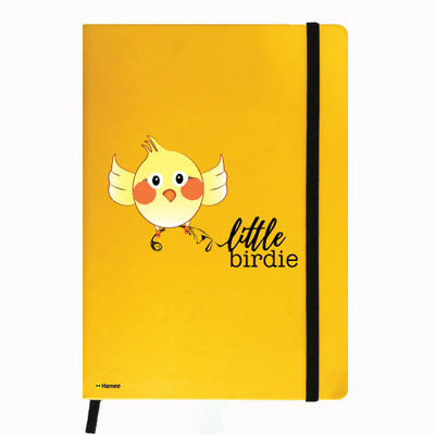 

Hamee A5 Notebook(Birds Theme Designer Printed Yellow Leather A5 Notebook - 200 pages, A5 size Buffed Bird, Yellow)