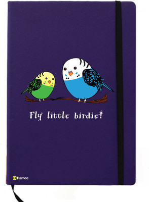 

Hamee A5 Notebook(Birds Theme Designer Printed Tan Brown Leather A5 Notebook - 200 pages, A5 size Whistle Bird, Blue)