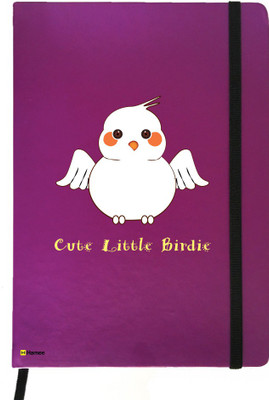 

Hamee A5 Notebook(Birds Theme Designer Printed Purple Leather A5 Notebook - 200 pages, A5 size Lovely Bird, Purple)
